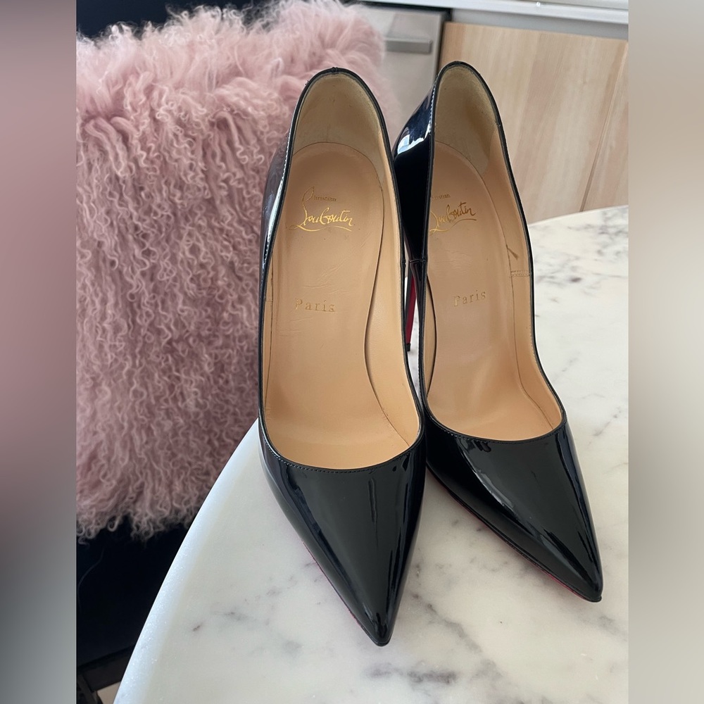 Christian Louboutin So Kate 120 Black Patent leather stiletto heel pumps 37.5
